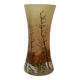 Legras glass vase enamelled snowy landscape around 1900