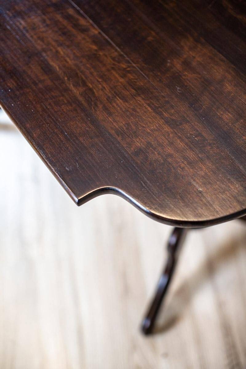 19th Century European Eclectic Walnut Living Room Table in Black, 1890s