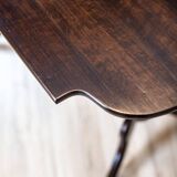 19th Century European Eclectic Walnut Living Room Table in Black, 1890s
