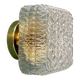 Vintage square globe wall or ceiling light in moulded glass