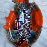 Plat XL poisson style Vallauris vintage