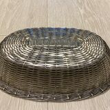 Silver metal breadbasket
