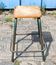 High industrial wooden stool