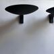 Pair of vintage wall lights, matte black metal, Germany 1970s