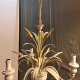 3-light metal vegetal pattern chandelier