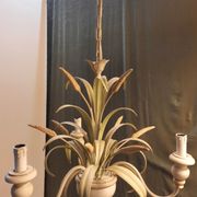 3-light metal vegetal pattern chandelier