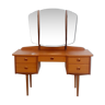 Norwegian teak dressing table swivel mirror 3 parts