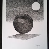 "Ombre projetée" encre de chine