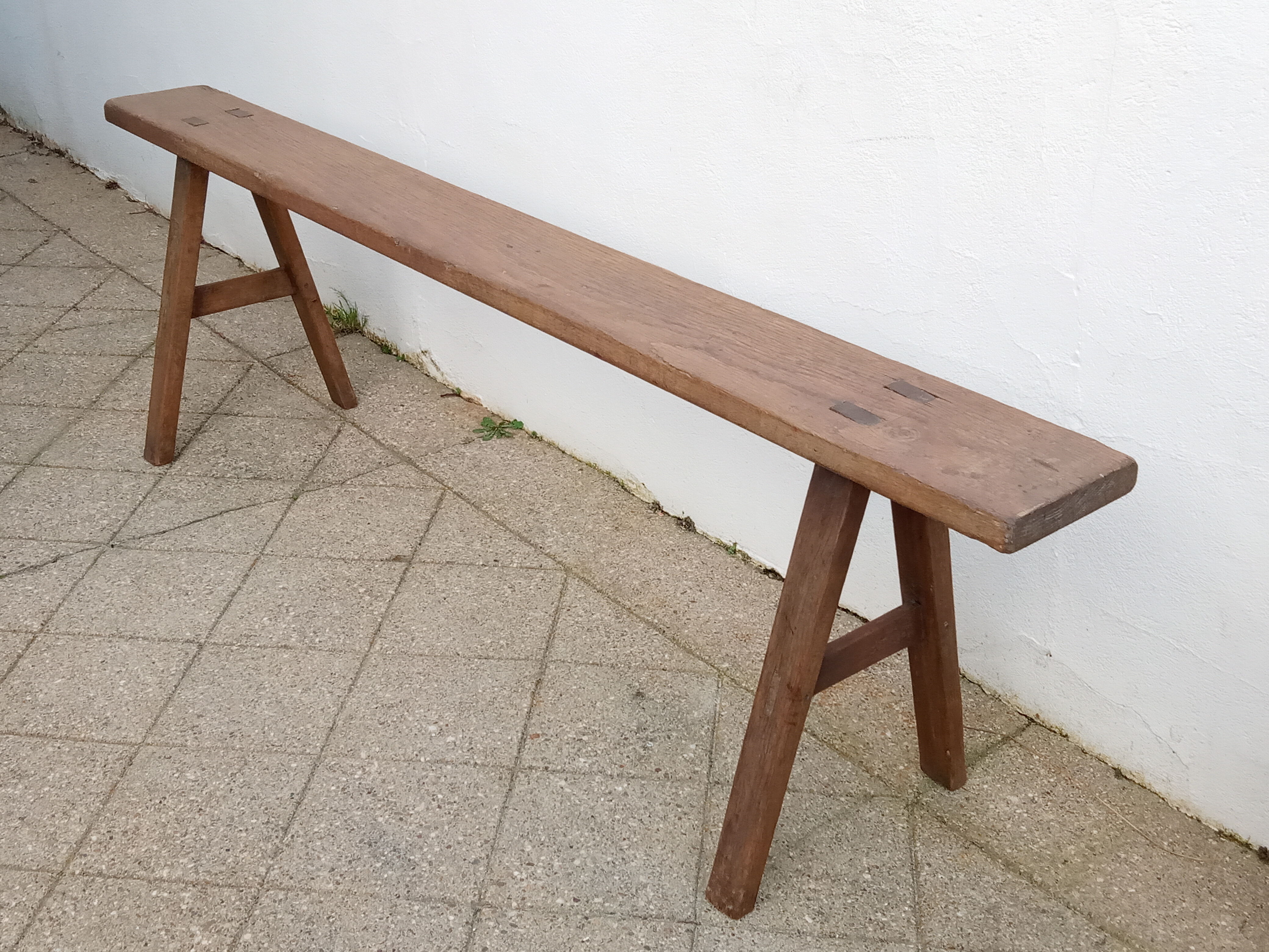 Oak farm bench