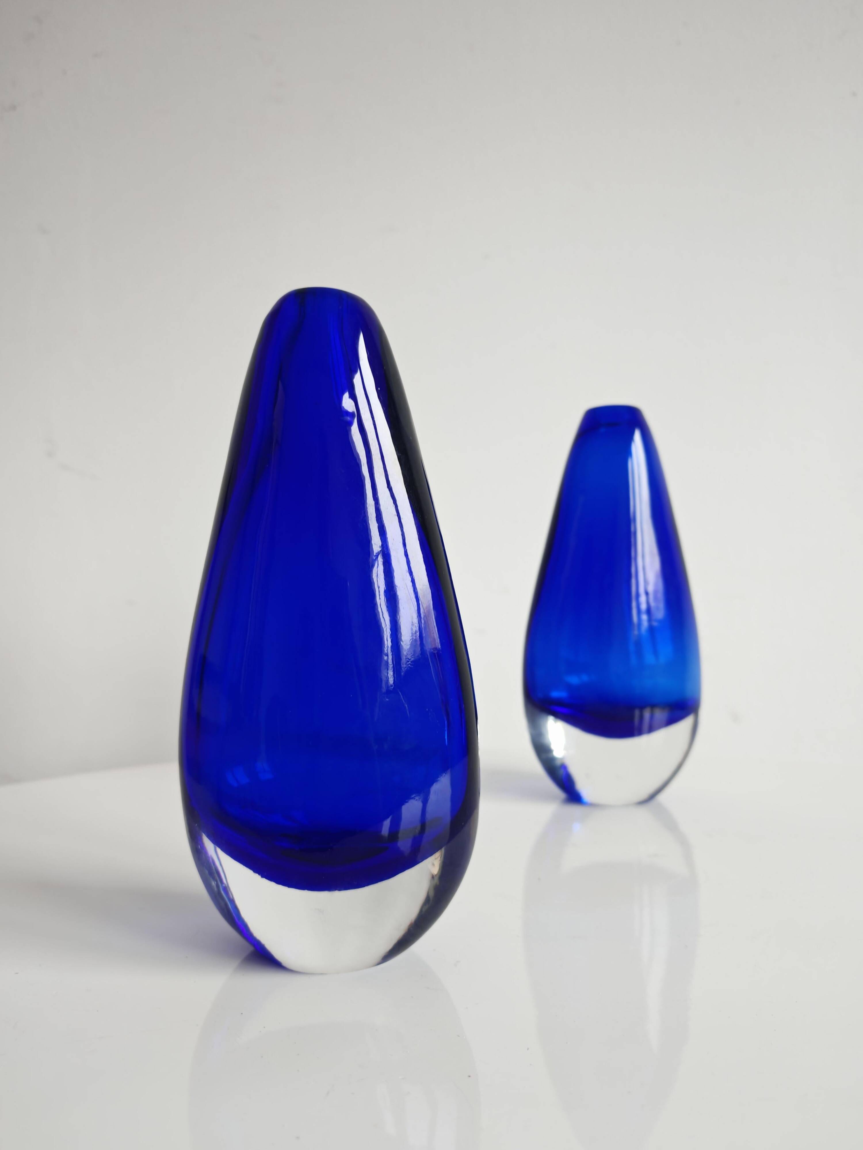 Murano glass vase Sommerso Mid Century Modern 1970s