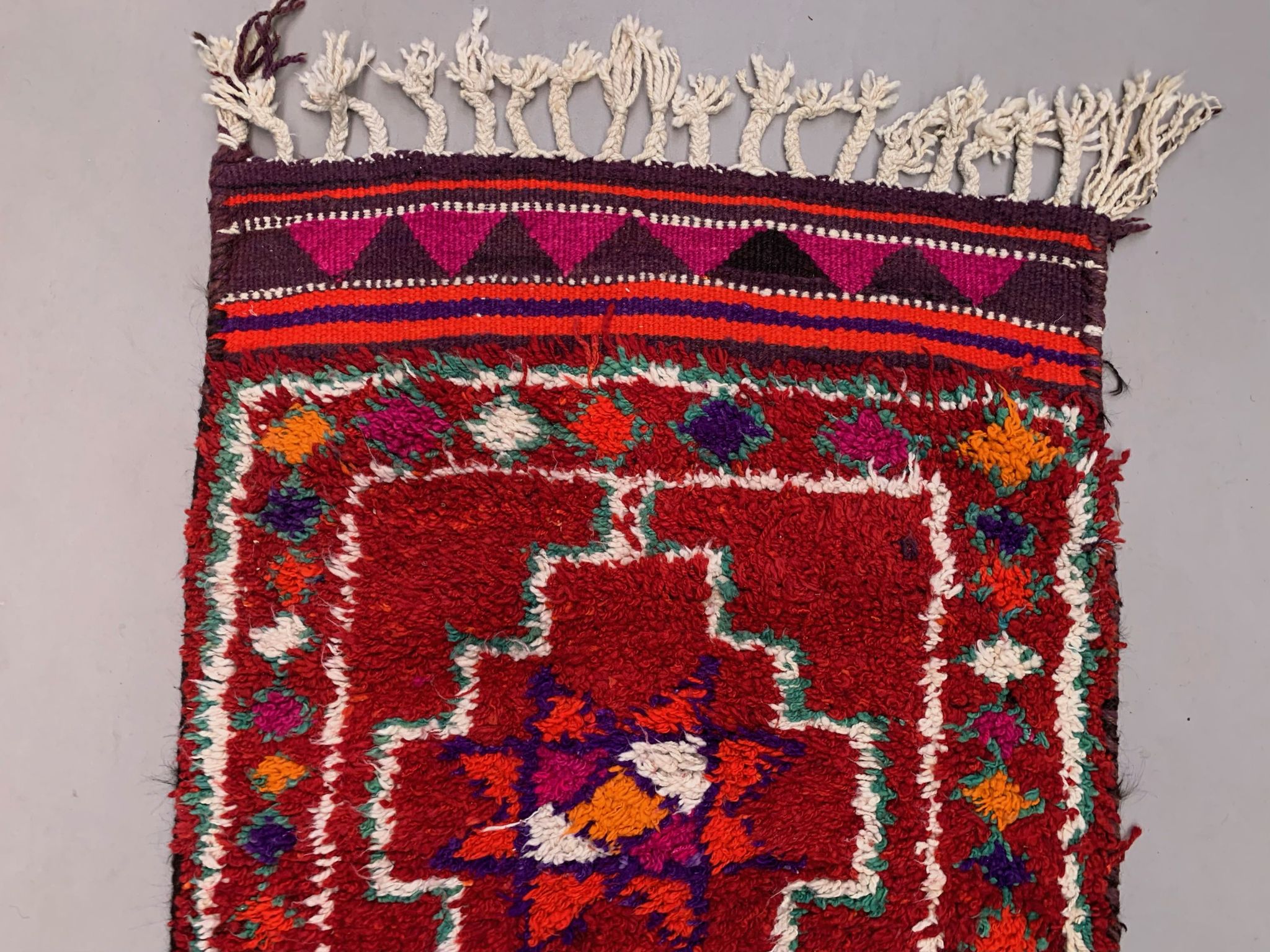 Vintage Turkish  Tribal Runner 330x90 cm veg dye wool rug tribal, handmade