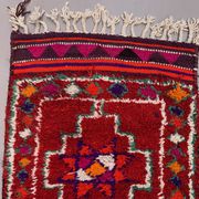 Vintage Turkish  Tribal Runner 330x90 cm veg dye wool rug tribal, handmade
