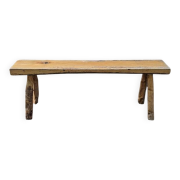 Handcrafted bench wabi-sabi japandi country decoration slow Japanese design
