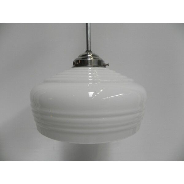 Suspension Deco with white glass sphere