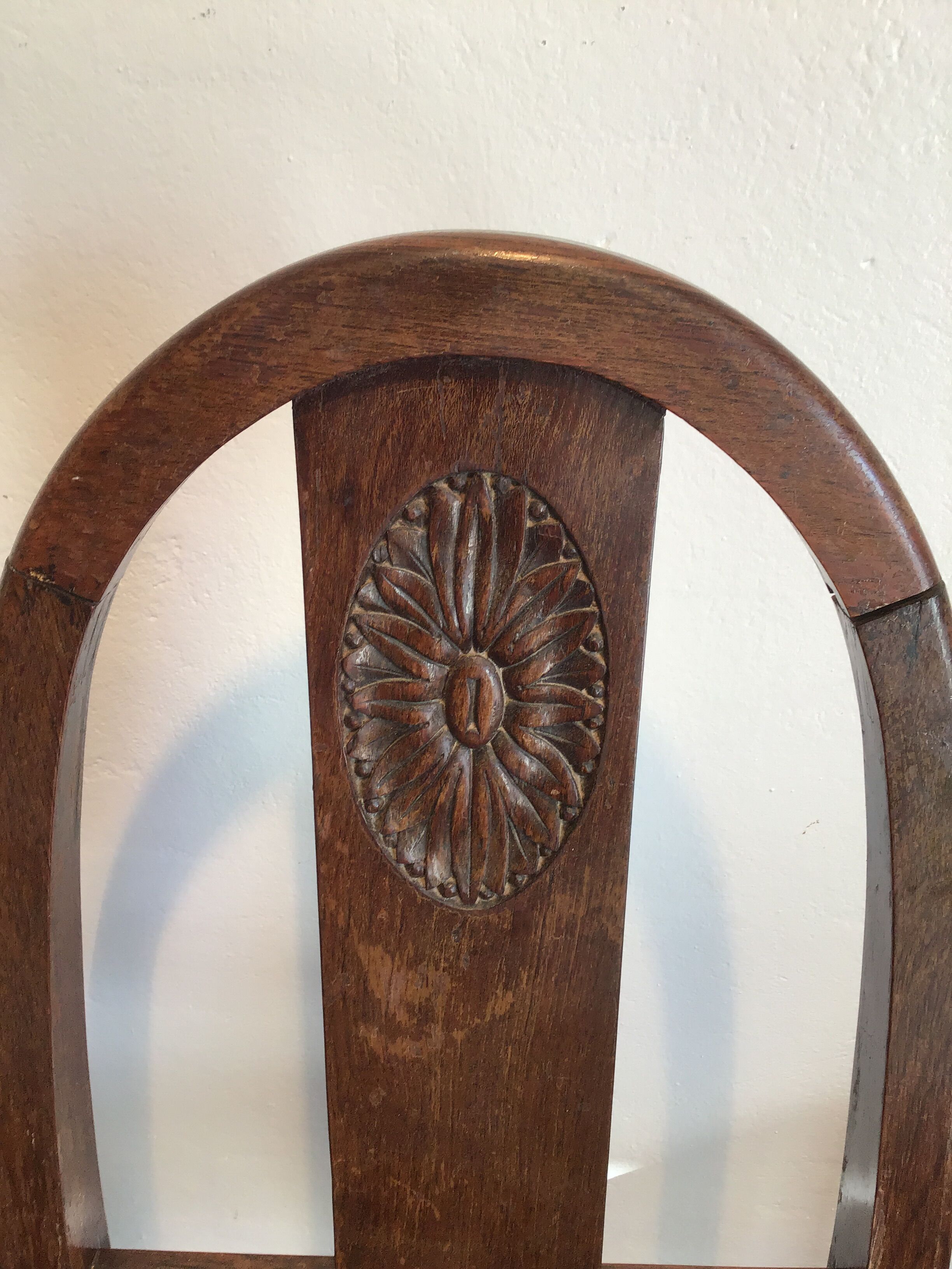 Pair of art deco mahogany chairs