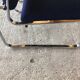Paire de fauteuils vintage chrome et microfibre bleue circa 70