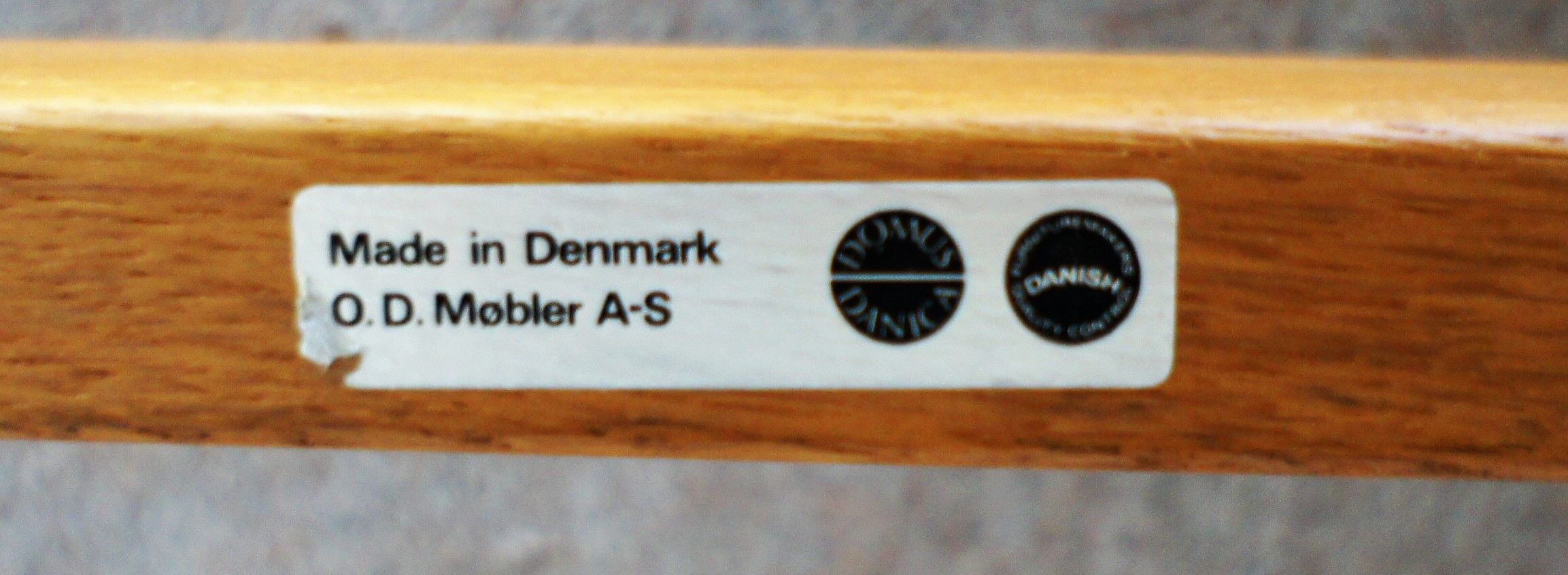 Series of 8 Scandinavian chairs in light oak by Domus Danica, Denmark