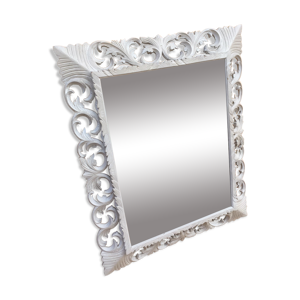 Miroir de style henri II en chêne peint 92x113cm