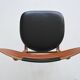 Set of six Danish dining chairs in teak and faux leather Denmark 1960