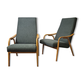 Paire de fauteuils conçus par A Suman pour Ton Design Tchécoslovaquie des années 1960