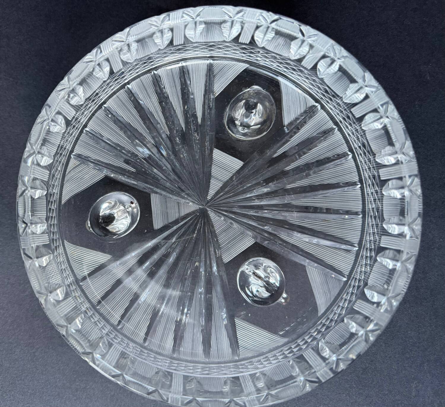 Art Deco cut crystal bowl
