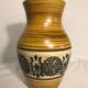 Old Vase ceramic Brown Beige + 70s Vintage patterns
