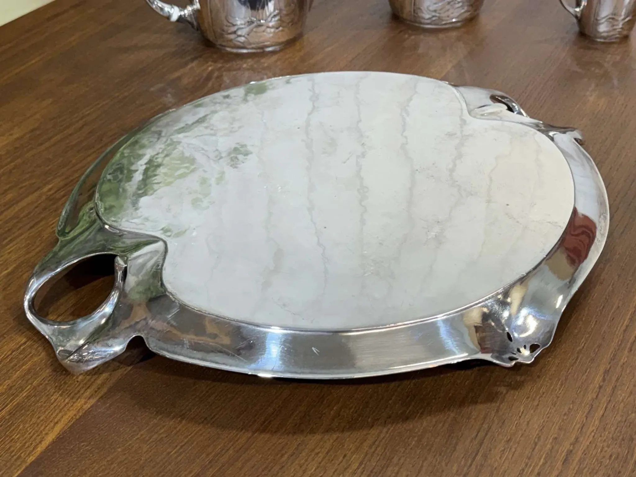 Art Nouveau silver-plated tea/coffee service, 4 pieces.