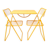 Ted Net folding chairs + table by Niels Gammelgaard for Ikea, 1980s