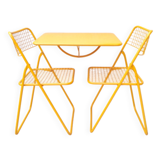 Chaises  + table pliantes Ted Net Niels Gammelgaard pour Ikéa Années 80