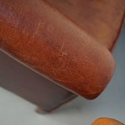 Vintage Dutch cognac coloured leather club chair, set of 2