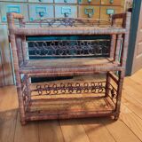 Small wall shelves in bamboo and wicker