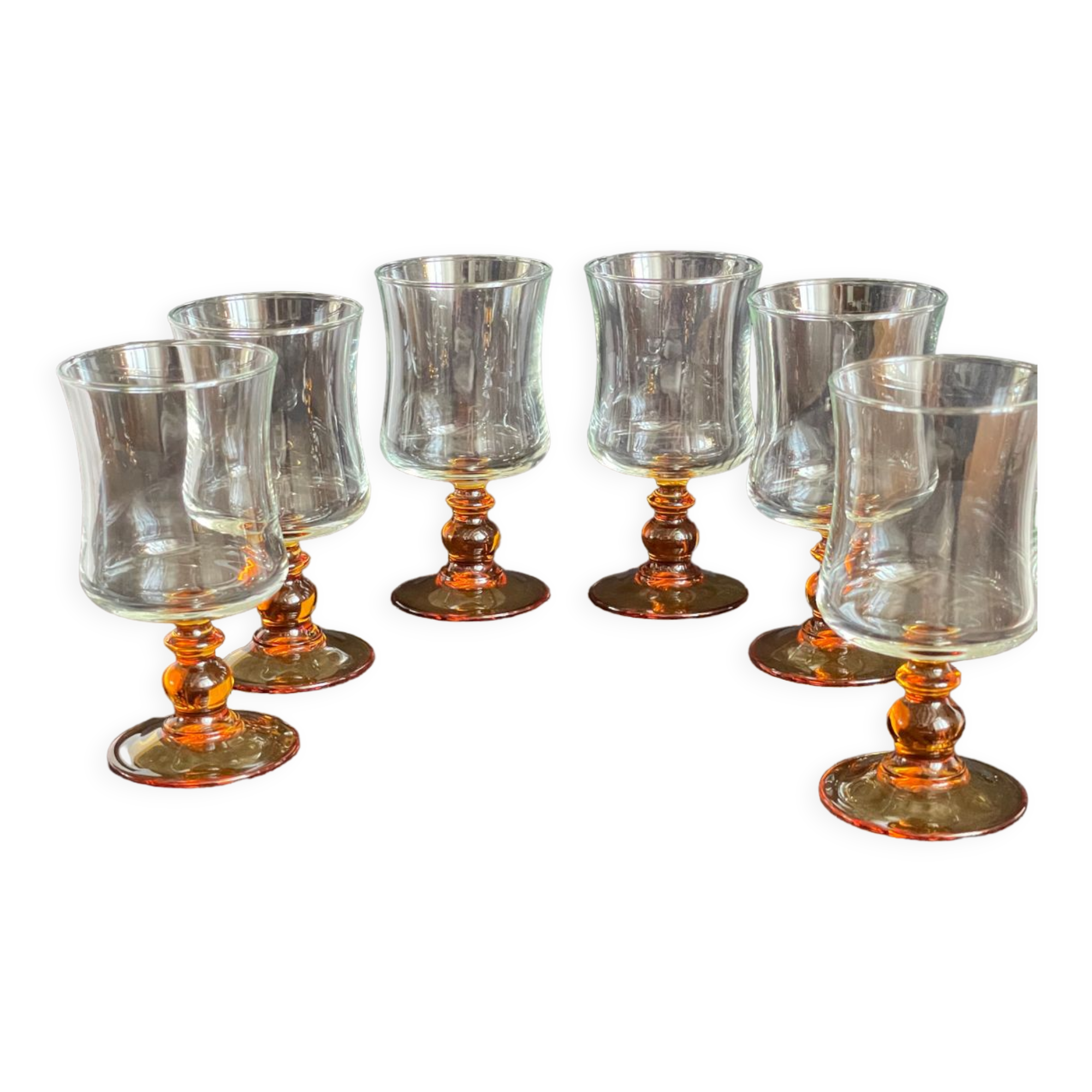 Set of 6 vintage Luminarc wine glasses