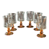 Set of 6 vintage Luminarc wine glasses