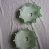 Suspensions abat jour opaline vert pastel