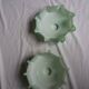 Suspensions abat jour opaline vert pastel