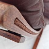 1960’s, Norwegian design, "Siesta" lounge chair by Ingmar Relling, leather, bentwood.