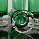 6 verres apéritif Luminarc Cavalier couleur vert bouteille
