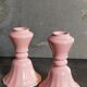 PRODUCT POP UP CHRISTMAS 2022 Duo of vintage pink ceramic candle holders