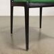 Vintage 1960s ebony wood chairs, foam padding, fabric.