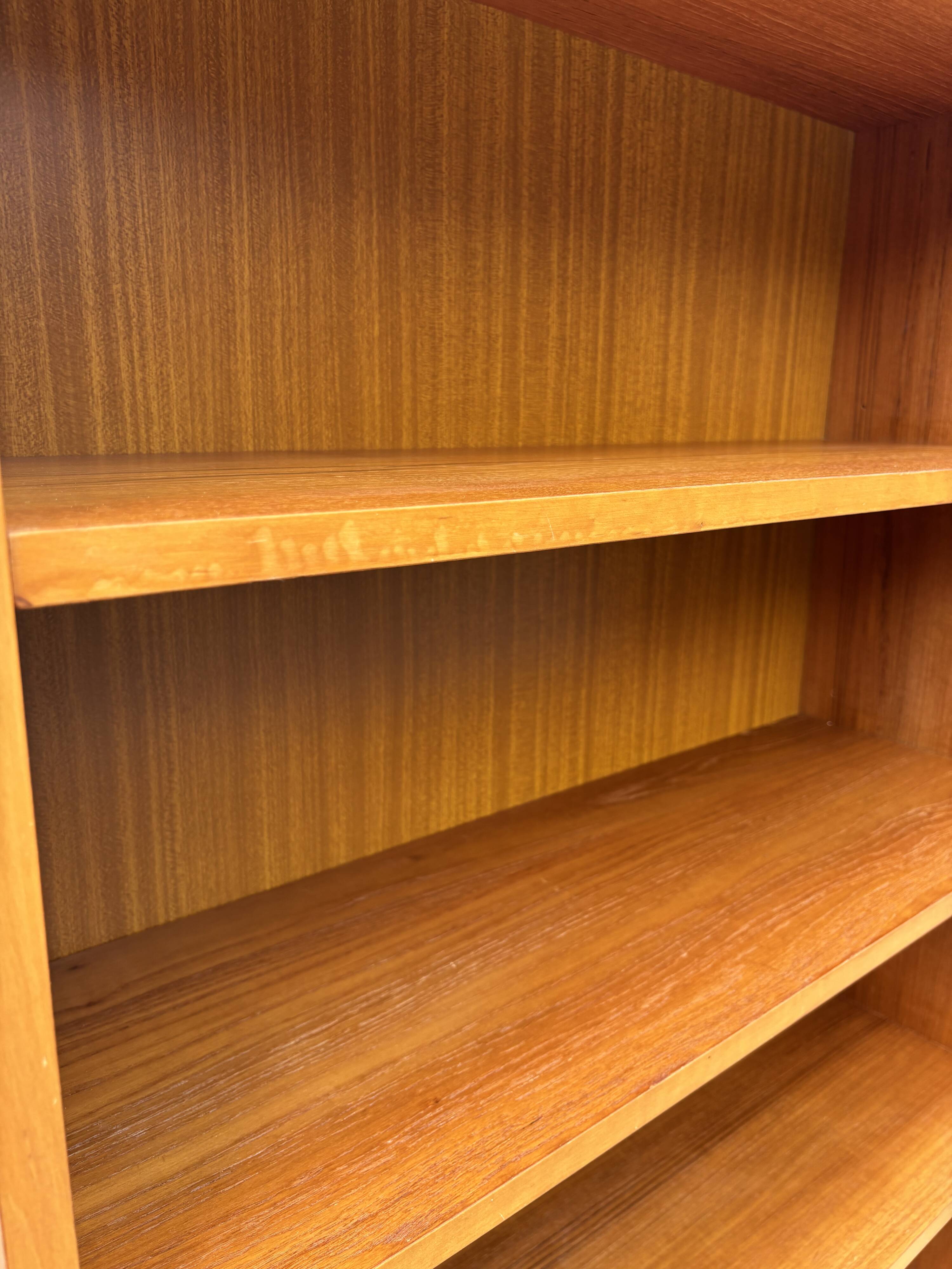 Large vintage teak bookcase, Danish design, 1960s