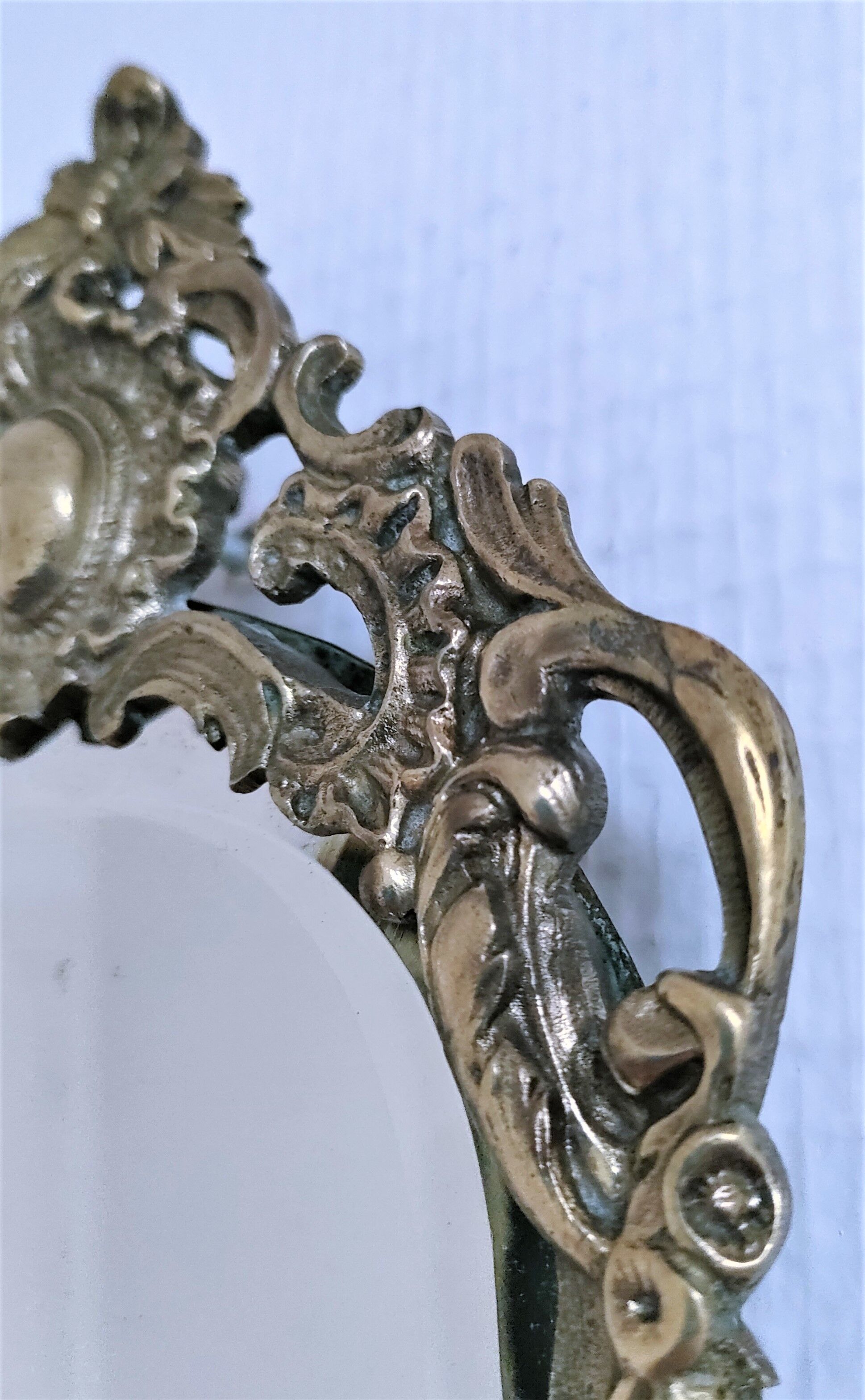 Patinated bronze chandelier mirror early twentieth century