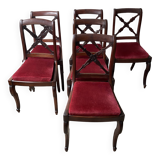 Set of 6 mahogany chairs from the early 19th century