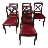 Set of 6 mahogany chairs from the early 19th century