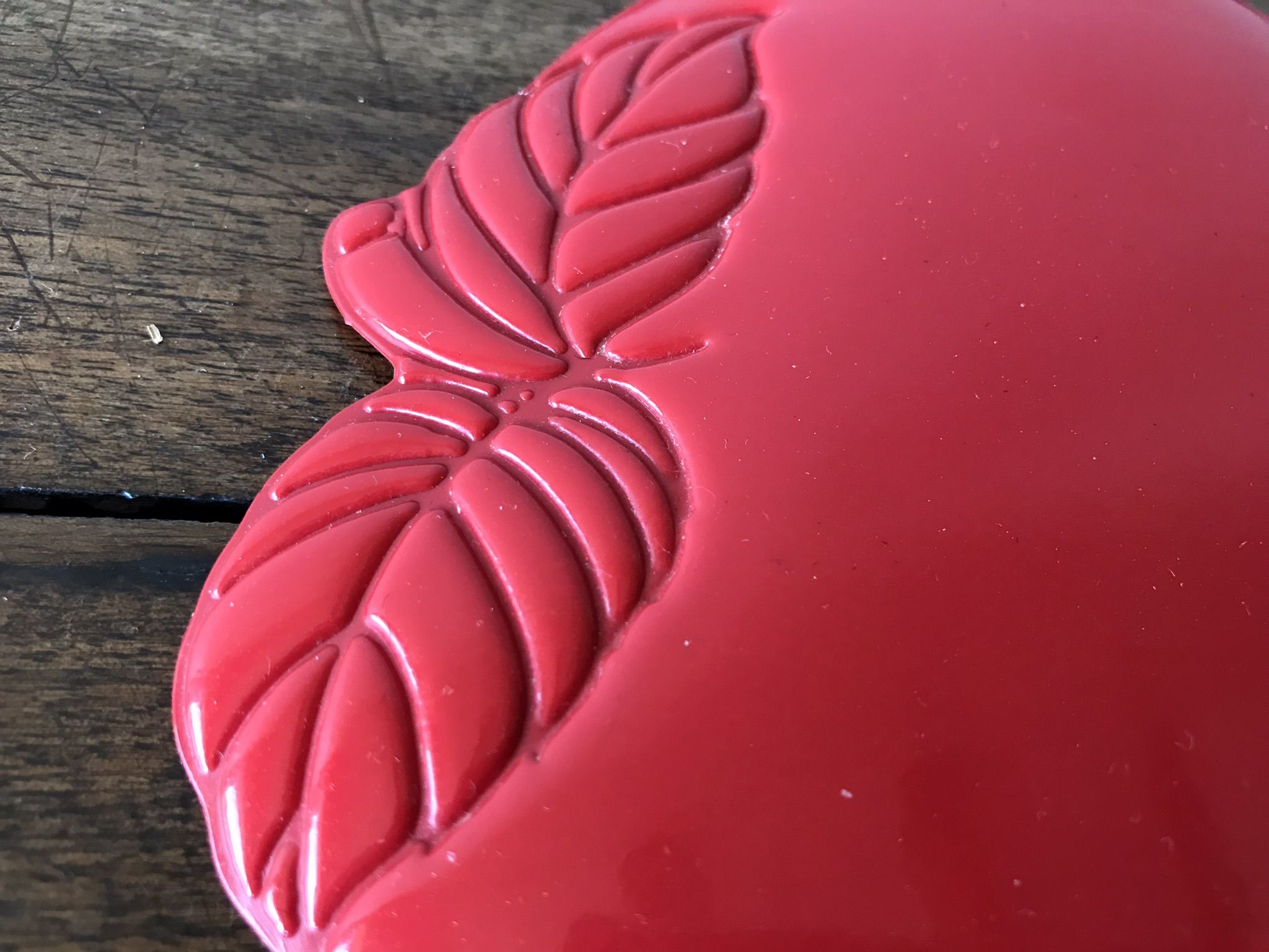 6 dessous de verre rouge vintage