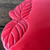 6 vintage red coasters