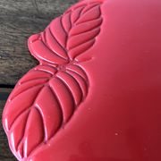 6 dessous de verre rouge vintage