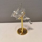 Bougeoir mural en métal plaqué or 24 carats et verre. par le danois altecco