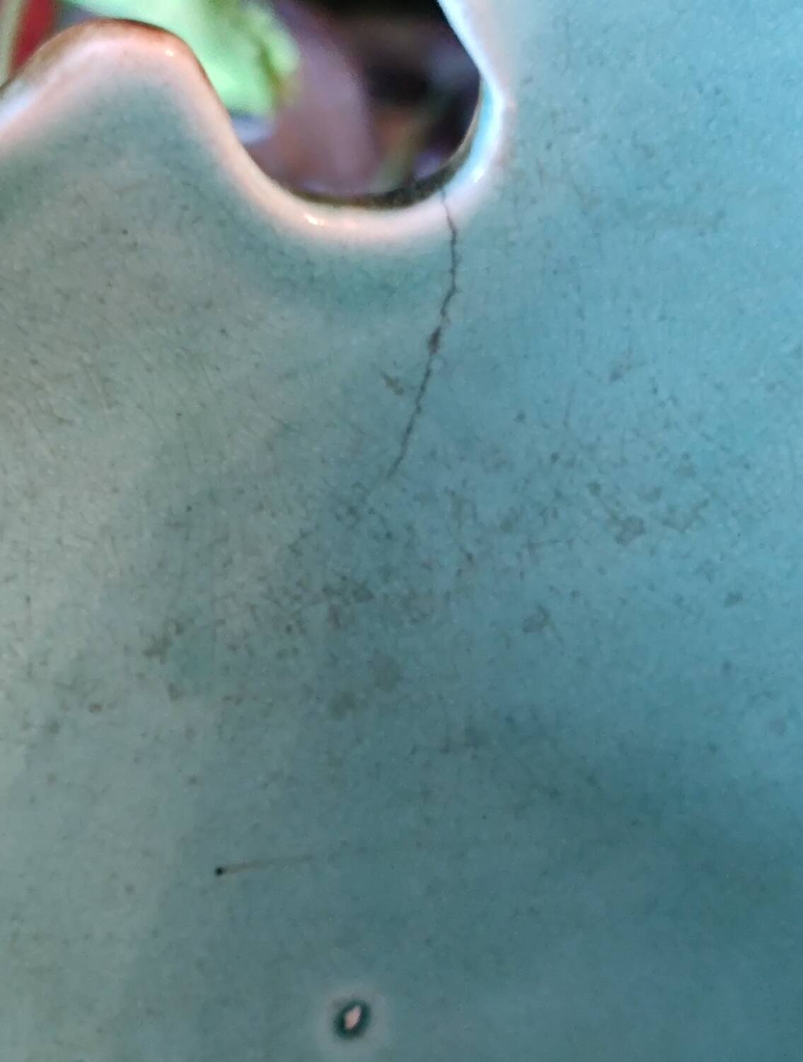 Old Cache Pot Barbotine Decor Warbler Bird Flowers Onnaing