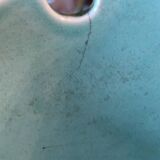 Old Cache Pot Barbotine Decor Warbler Bird Flowers Onnaing