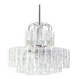 Superb glass tube chandelier from Murano by Doria, Germany, 1960s.